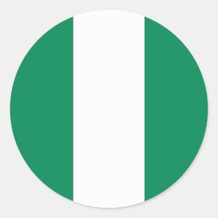 Pegatina Redonda Bandera de Nigeria