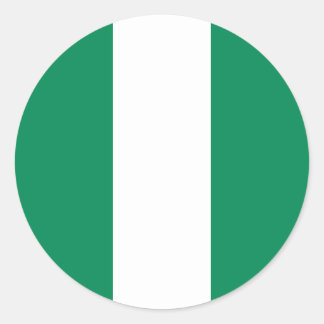 Pegatina Redonda Bandera de Nigeria