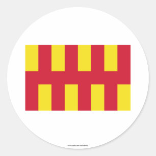 Pegatina Redonda Bandera de Northumberland