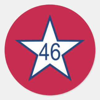 Pegatina Redonda Bandera De Oklahoma