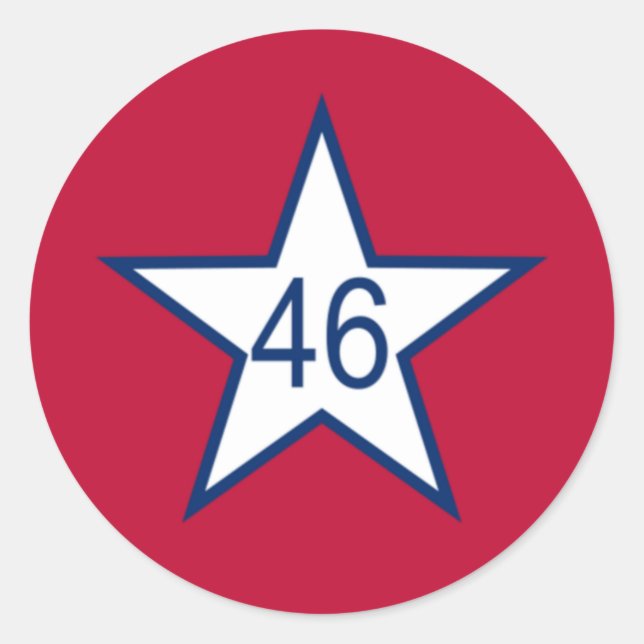 Pegatina Redonda Bandera De Oklahoma (Anverso)