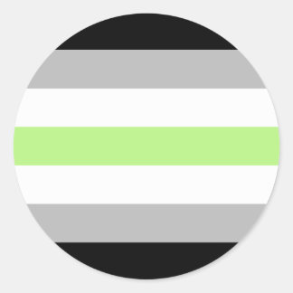 Pegatina Redonda Bandera de Orgullo Agender – Identidad Agender LGB