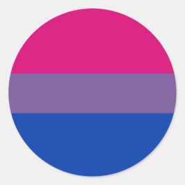 Pegatina Redonda Bandera de orgullo bisexual