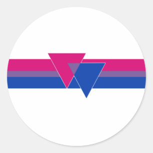 Pegatina Redonda Bandera de orgullo bisexual