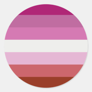 Pegatina Redonda Bandera de orgullo lésbico