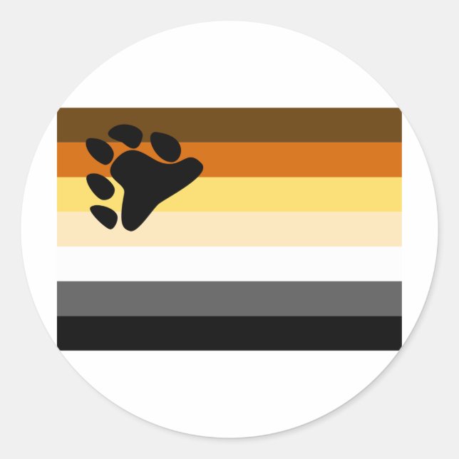 PEGATINA REDONDA BANDERA DE OSO ORIGINAL (Anverso)