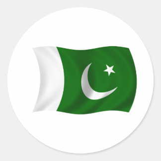 Pegatina Redonda Bandera de Pakistán