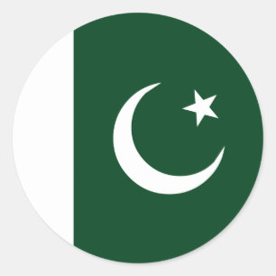 Pegatina Redonda Bandera de Pakistán