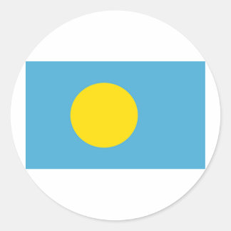 Pegatina Redonda Bandera de Palau