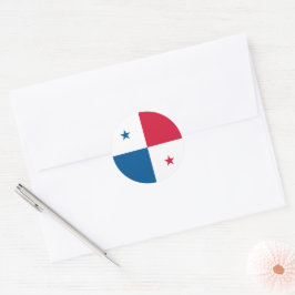 Pegatina Redonda Bandera de Panamá