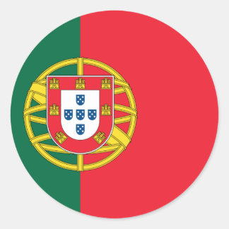Pegatina Redonda bandera de portugal
