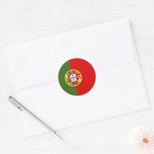 Pegatina Redonda Bandera de Portugal
