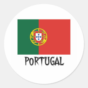 Pegatina Redonda Bandera de Portugal
