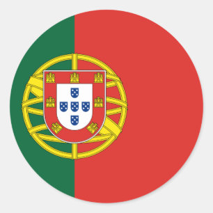 Pegatina Redonda Bandera de Portugal