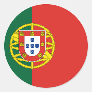 Pegatina Redonda Bandera de Portugal