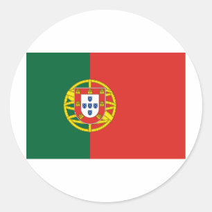 Pegatina Redonda Bandera de Portugal