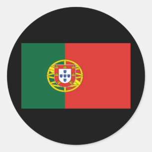 Pegatina Redonda bandera de portugal