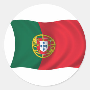 Pegatina Redonda bandera de portugal