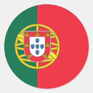 Pegatina Redonda bandera de portugal