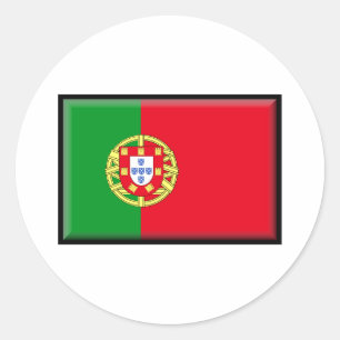 Pegatina Redonda Bandera de Portugal