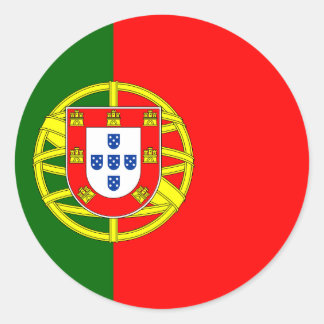 Pegatina Redonda Bandera de Portugal (Bandeira de Portugal)