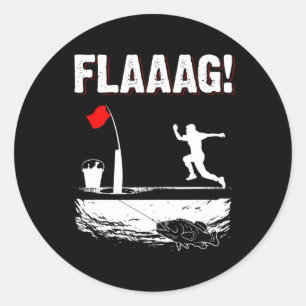 Pegatina Redonda Bandera de punta para pesca en hielo para hombre M
