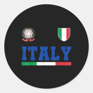 Pegatina Redonda Bandera de regalo de Italia Vintage Italia Italian