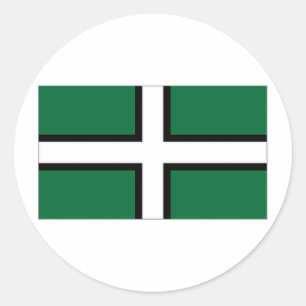 Pegatina Redonda Bandera de Reino Unido Devon