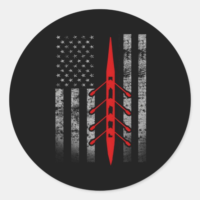 Pegatina Redonda Bandera de Remolque de Bandera (Anverso)