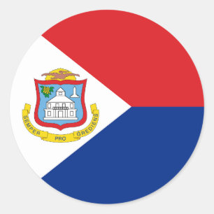 Pegatina Redonda Bandera de San Martín