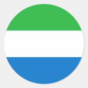 Pegatina Redonda Bandera de Sierra Leona