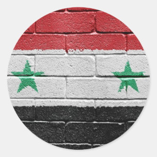 Pegatina Redonda Bandera de Siria