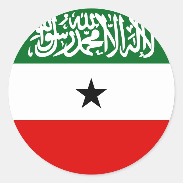 Pegatina Redonda Bandera de Somaliland (Anverso)