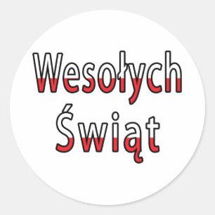 Pegatina Redonda Bandera De Swiat De Wesolych