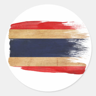 Pegatina Redonda Bandera de Tailandia