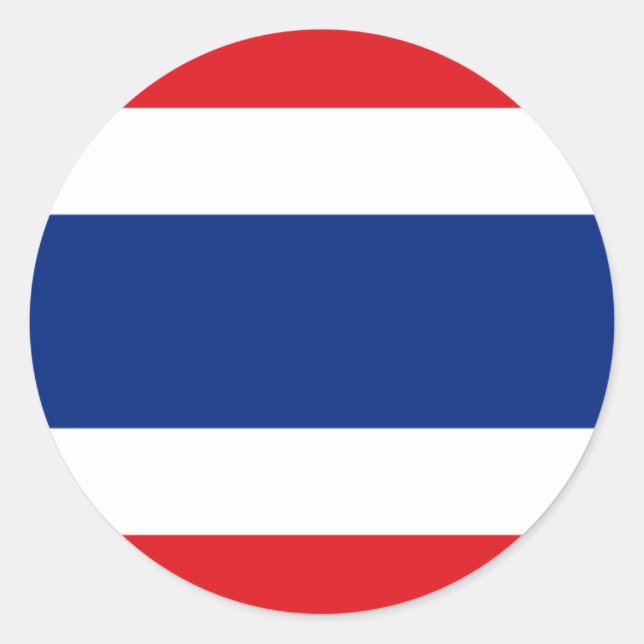 Pegatina Redonda bandera de tailandia (Anverso)