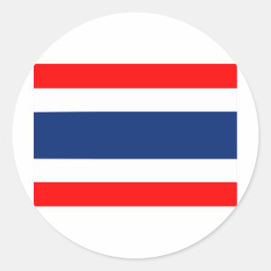 Pegatina Redonda Bandera de Tailandia