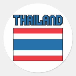 Pegatina Redonda Bandera de Tailandia