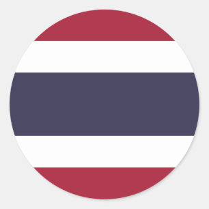 Pegatina Redonda Bandera de Tailandia