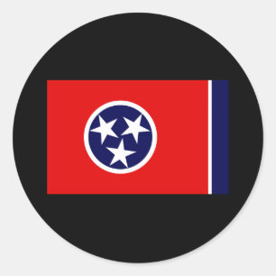 PEGATINA REDONDA BANDERA DE TENNESSEE
