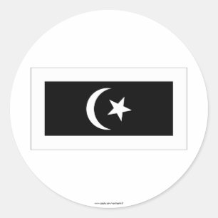 Pegatina Redonda Bandera de Terengganu