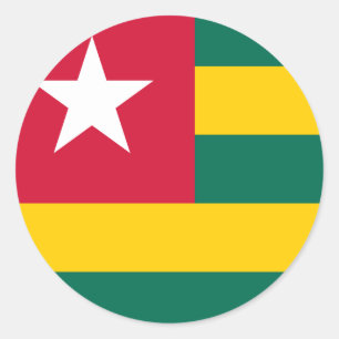 Pegatina Redonda Bandera de Togo
