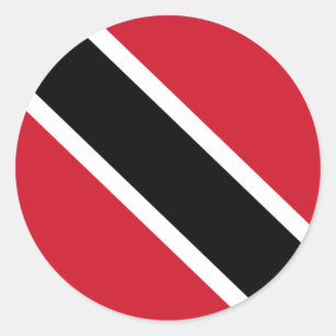 Pegatina Redonda Bandera de Trinidad y Tobago