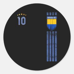 Pegatina Redonda Bandera de Ucrania Amantes del Orgullo Ucraniano 7