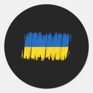 Pegatina Redonda Bandera de Ucrania Bandera Nacional Kiev Ucraniano