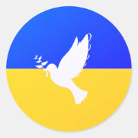 Bandera de Ucrania - Paloma de paz - Libertad - Pa