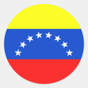 Pegatina Redonda Bandera de Venezuela