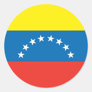 Pegatina Redonda Bandera de Venezuela