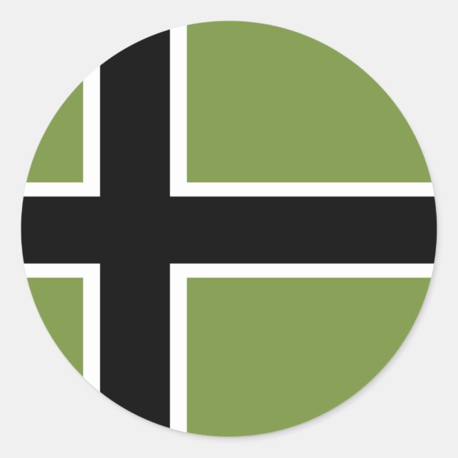 Pegatina Redonda Bandera de Vinland - Pegatinas (Anverso)