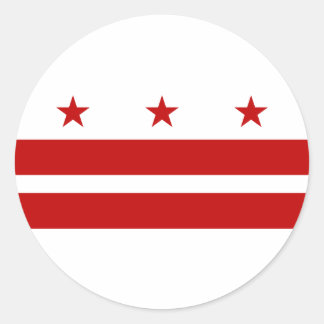 Pegatina Redonda Bandera de Washington DC